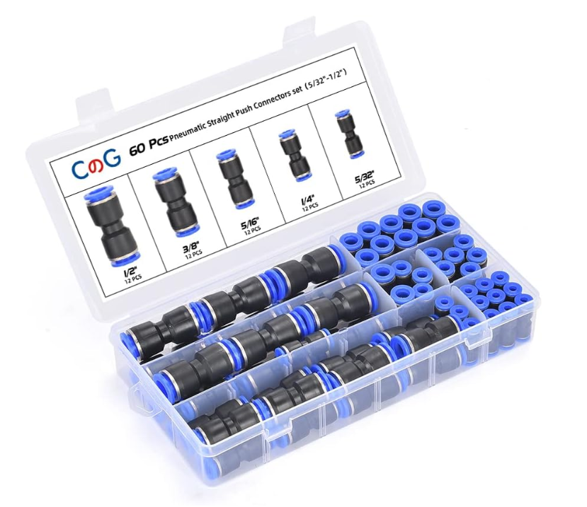 5 Pieces 6AN Hose End Fittings Straight Rotate Fuel Line Fittings Black Aluminum 6AN Fittings for CP