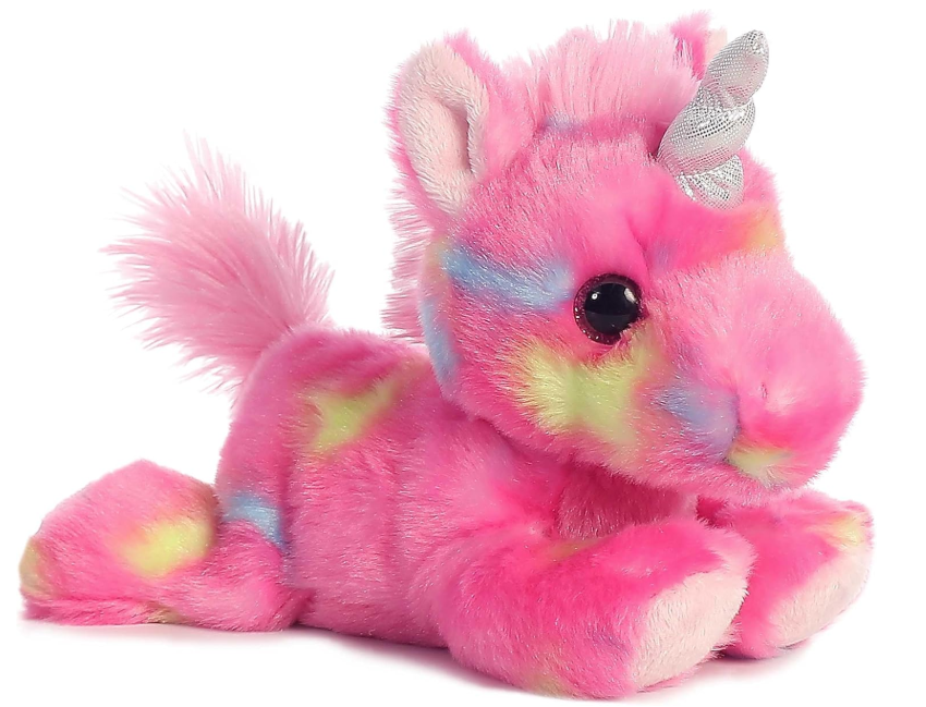 Vibrant Bright Fancies™ Jellyroll Unicorn™ Stuffed Animal - Eye-Catching Fun - Delightful Cuddles